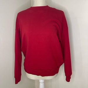 Red pullover crew neck size small